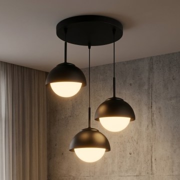 BRILAGI - Lámpara colgante con cable COSMO 3xE27/60W/230V negra