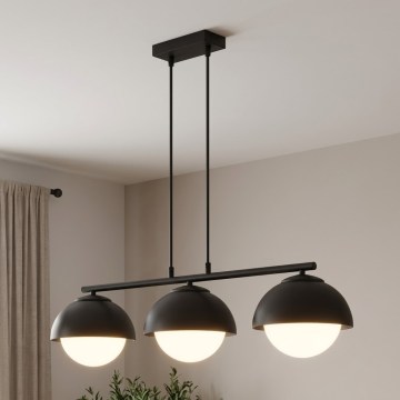 BRILAGI - Lámpara colgante con cable COSMO 3xE27/60W/230V negra