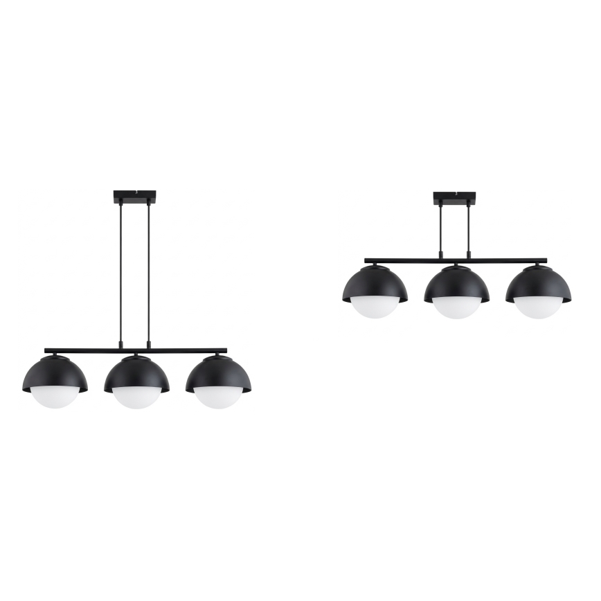 BRILAGI - Lámpara colgante con cable COSMO 3xE27/60W/230V negra