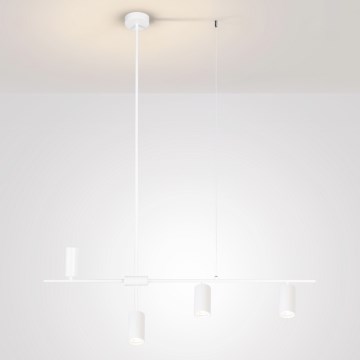 Brilagi - Lámpara colgante con cable CRANE 4xGU10/30W/230V blanca