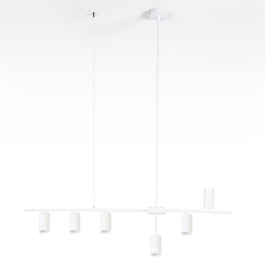 Brilagi - Lámpara colgante con cable CRANE 6xGU10/30W/230V blanca