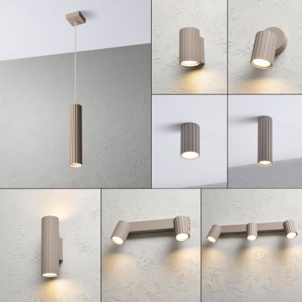 Brilagi - Lámpara colgante con cable CRISPINA 1xGU10/10W/230V beige