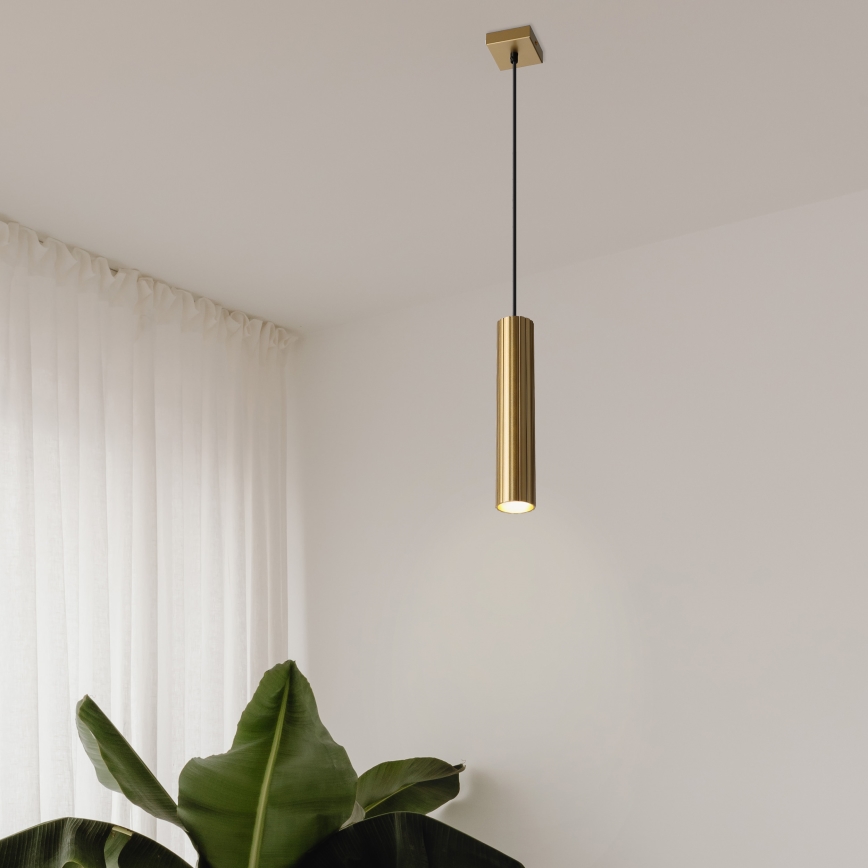 Brilagi - Lámpara colgante con cable CRISPINA 1xGU10/10W/230V dorada