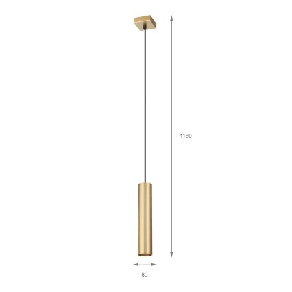 Brilagi - Lámpara colgante con cable CRISPINA 1xGU10/10W/230V dorada