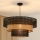 Brilagi - Lámpara colgante con cable DAKOTA LUNETA 1xE27/15W/230V diámetro 60 cm negro/rattan