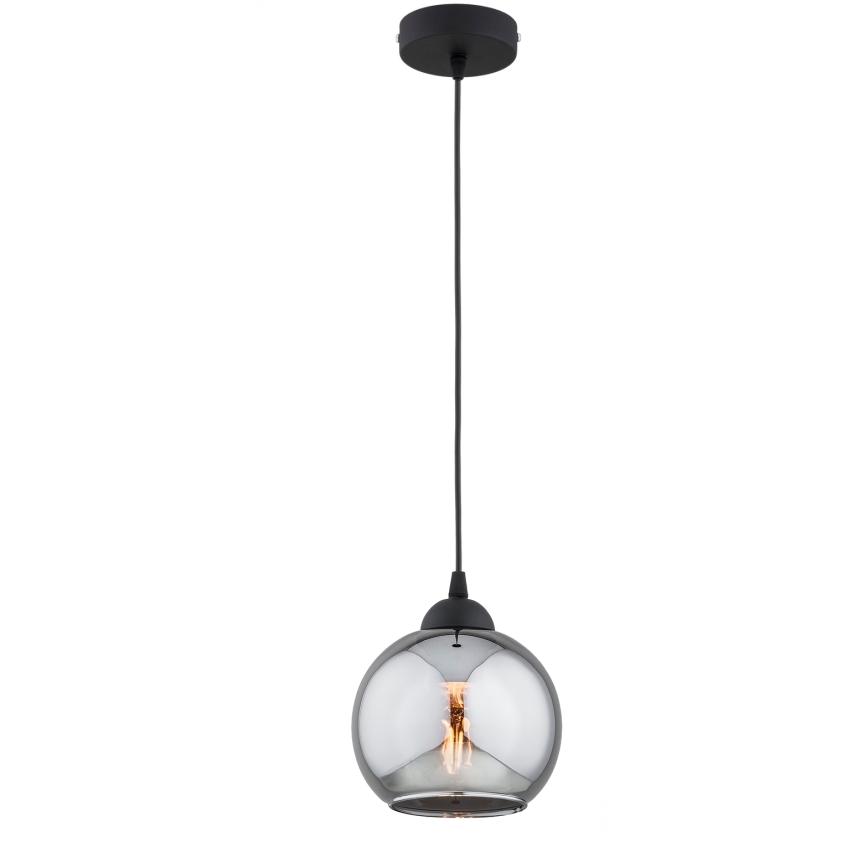 Brilagi - Lámpara colgante con cable DIOR 1xE27/60W/230V negro/gris ahumado