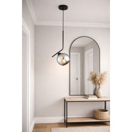 Brilagi - Lámpara colgante con cable DIOR 1xE27/60W/230V negro/gris ahumado