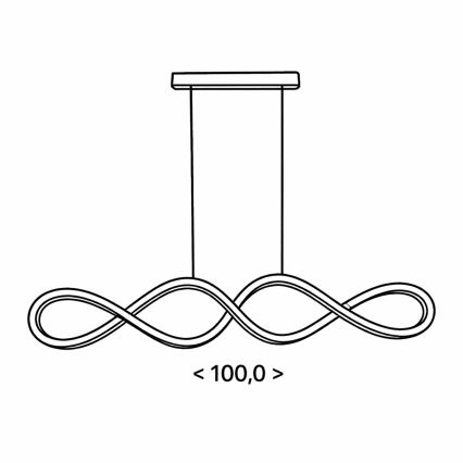 Brilagi - Lámpara colgante con cable DNA LED/41W/230V 4100K negra