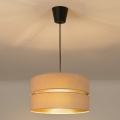 Brilagi - Lámpara colgante con cable DUO-DUO 1xE27/60W/230V Ø 40 cm beige/dorado