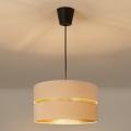 Brilagi - Lámpara colgante con cable DUO-DUO 1xE27/60W/230V Ø 40 cm crema/dorado