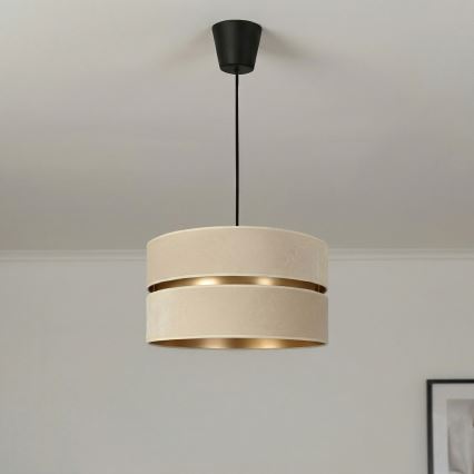 Brilagi - Lámpara colgante con cable DUO-DUO 1xE27/60W/230V Ø 40 cm crema/dorado