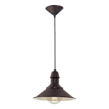 Brilagi - Lámpara colgante con cable FORGE 1xE27/60W/230V Ø 22 cm marrón