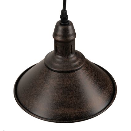 BRILAGI - Lámpara colgante con cable FORGE 1xE27/60W/230V Ø 22 cm marrón
