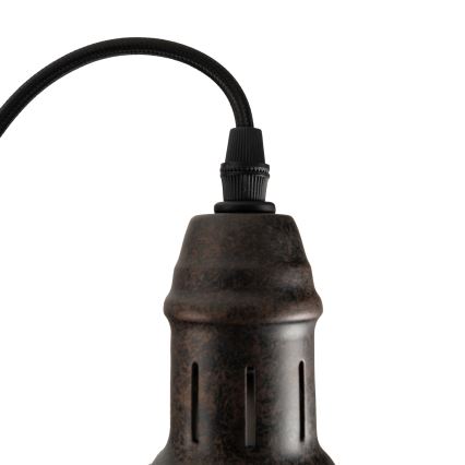 BRILAGI - Lámpara colgante con cable FORGE 1xE27/60W/230V Ø 22 cm marrón