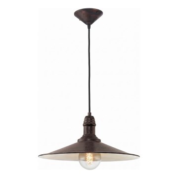 Brilagi - Lámpara colgante con cable FORGE 1xE27/60W/230V Ø 36 cm marrón