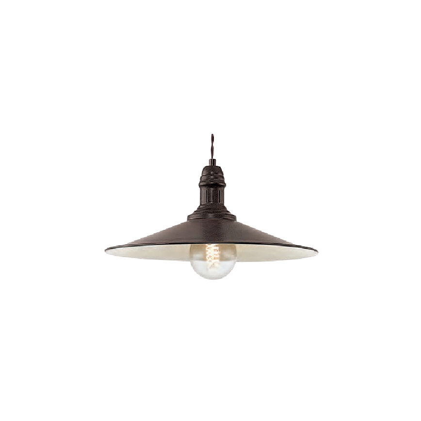 Brilagi - Lámpara colgante con cable FORGE 1xE27/60W/230V Ø 36 cm marrón