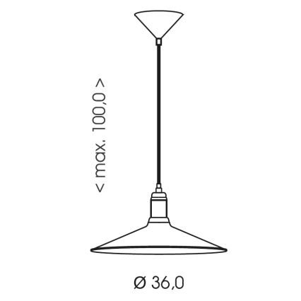 Brilagi - Lámpara colgante con cable FORGE 1xE27/60W/230V Ø 36 cm marrón