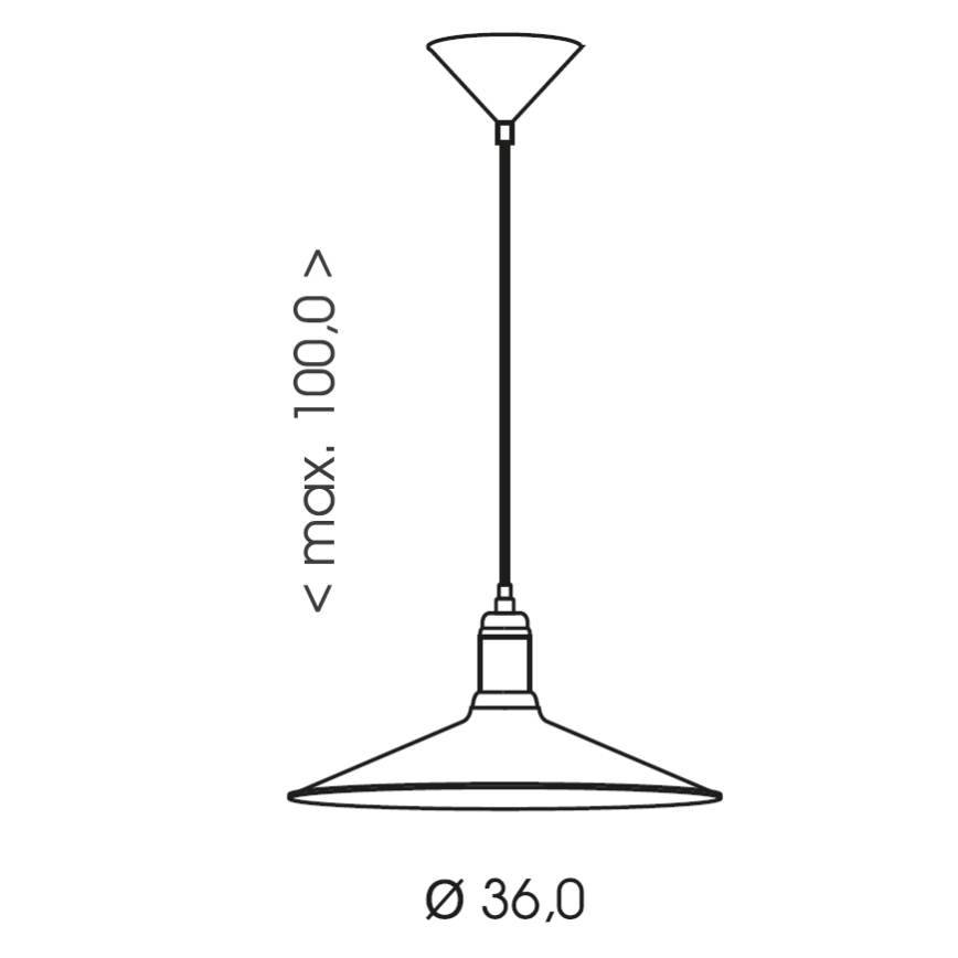 Brilagi - Lámpara colgante con cable FORGE 1xE27/60W/230V Ø 36 cm marrón