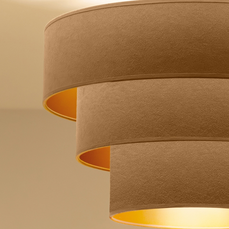 Brilagi - Lámpara colgante con cable LUNETA 1xE27/60W/230V Ø 40 cm beige/dorado