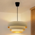 Brilagi - Lámpara colgante con cable LUNETA 1xE27/60W/230V Ø 40 cm crema/dorado