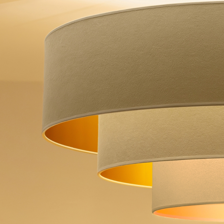 Brilagi - Lámpara colgante con cable LUNETA 1xE27/60W/230V Ø 40 cm crema/dorado