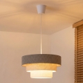 Brilagi - Lámpara colgante con cable LUNETA 1xE27/60W/230V Ø 40 cm gris/crema/blanco