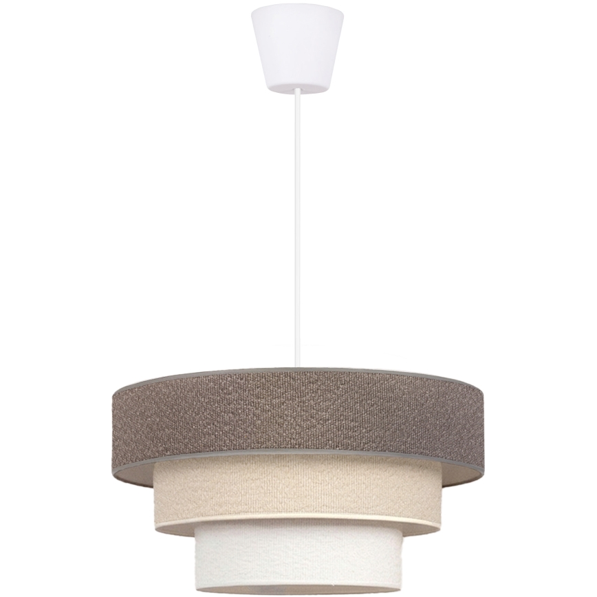 Brilagi - Lámpara colgante con cable LUNETA 1xE27/60W/230V Ø 40 cm gris/crema/blanco