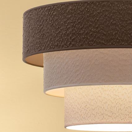 Brilagi - Lámpara colgante con cable LUNETA 1xE27/60W/230V Ø 40 cm gris/crema/blanco