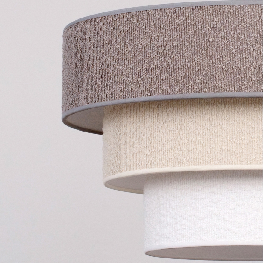 Brilagi - Lámpara colgante con cable LUNETA 1xE27/60W/230V Ø 40 cm gris/crema/blanco