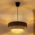 Brilagi - Lámpara colgante con cable LUNETA 1xE27/60W/230V Ø 40 cm marrón/beige/crema