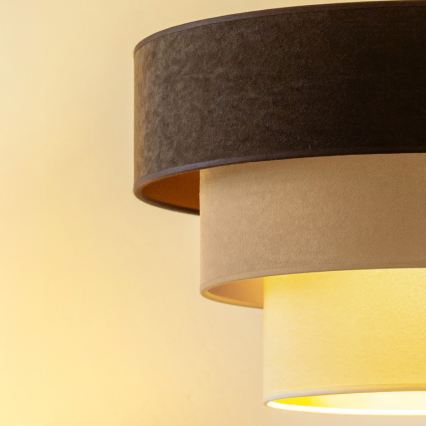 Brilagi - Lámpara colgante con cable LUNETA 1xE27/60W/230V Ø 40 cm marrón/beige/crema