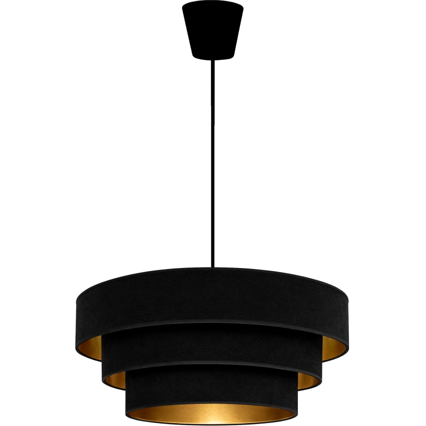 Brilagi - Lámpara colgante con cable LUNETA 1xE27/60W/230V Ø 40 cm negro/dorado
