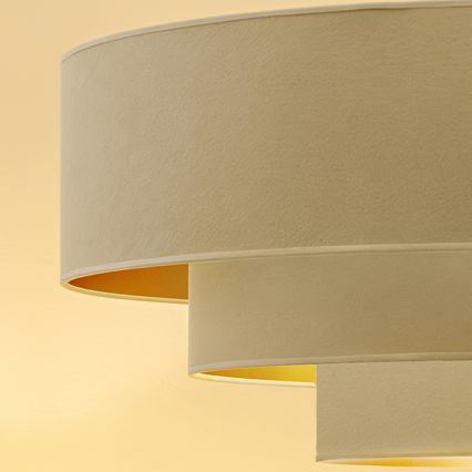 Brilagi - Lámpara colgante con cable LUNETA 3xE27/60W/230V Ø 80 cm crema/dorado