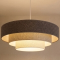 Brilagi - Lámpara colgante con cable LUNETA 3xE27/60W/230V Ø 80 cm gris/crema/blanco