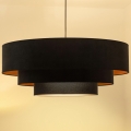 Brilagi - Lámpara colgante con cable LUNETA 3xE27/60W/230V Ø 80 cm negro/dorado