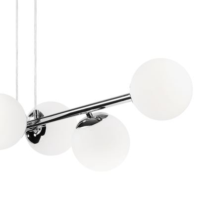 Brilagi - Lámpara colgante con cable MALONY 6xE14/20W/230V cromo brillante