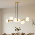 Brilagi - Lámpara colgante con cable MALONY 6xE14/20W/230V dorada