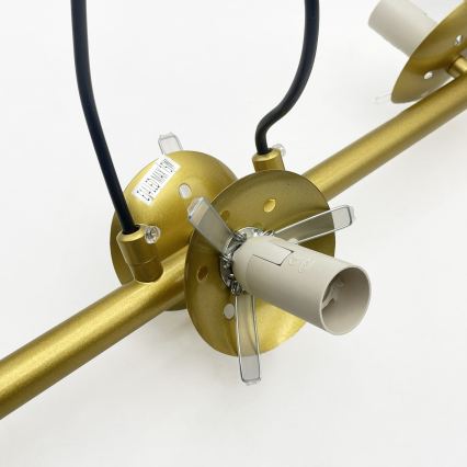 Brilagi - Lámpara colgante con cable MALONY 6xE14/20W/230V dorada