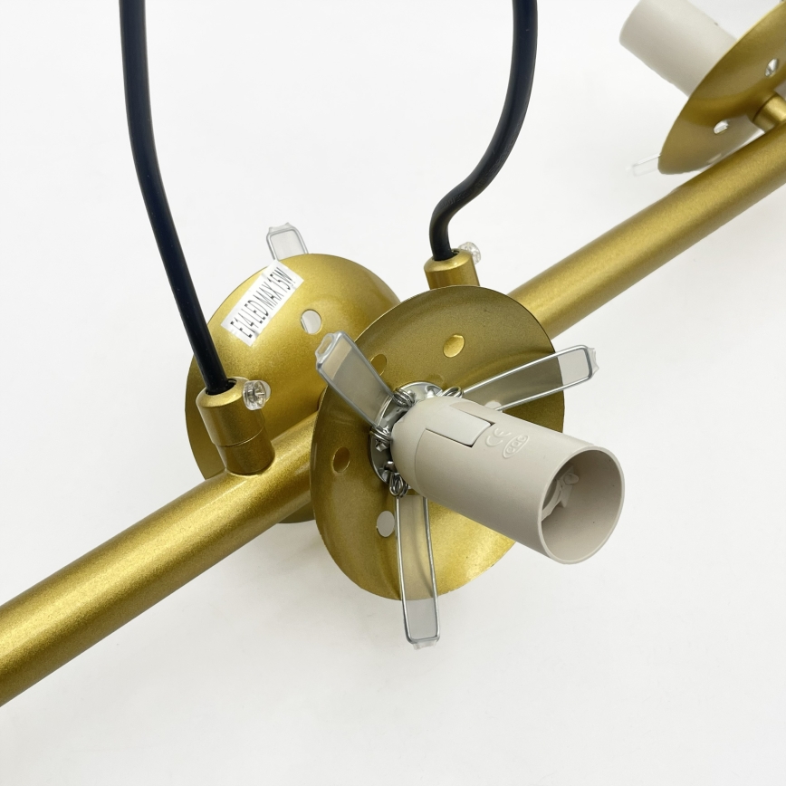 Brilagi - Lámpara colgante con cable MALONY 6xE14/20W/230V dorada