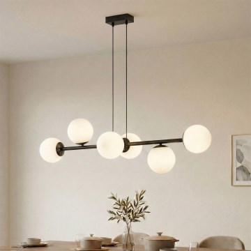 Brilagi - Lámpara colgante con cable MALONY 6xE14/20W/230V negra
