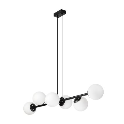 Brilagi - Lámpara colgante con cable MALONY 6xE14/20W/230V negra