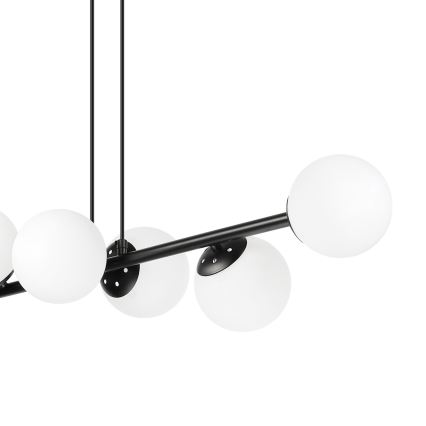 Brilagi - Lámpara colgante con cable MALONY 6xE14/20W/230V negra