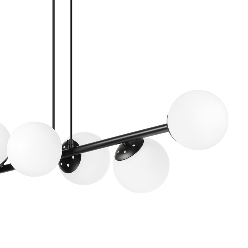 Brilagi - Lámpara colgante con cable MALONY 6xE14/20W/230V negra