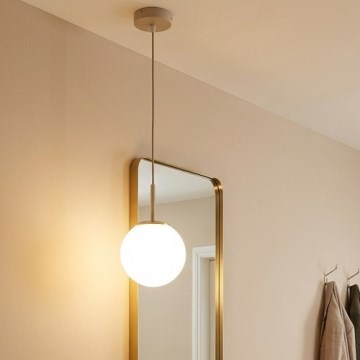 Brilagi - Lámpara colgante con cable MILO ECRU 1xE27/60W/230V beige/dorado