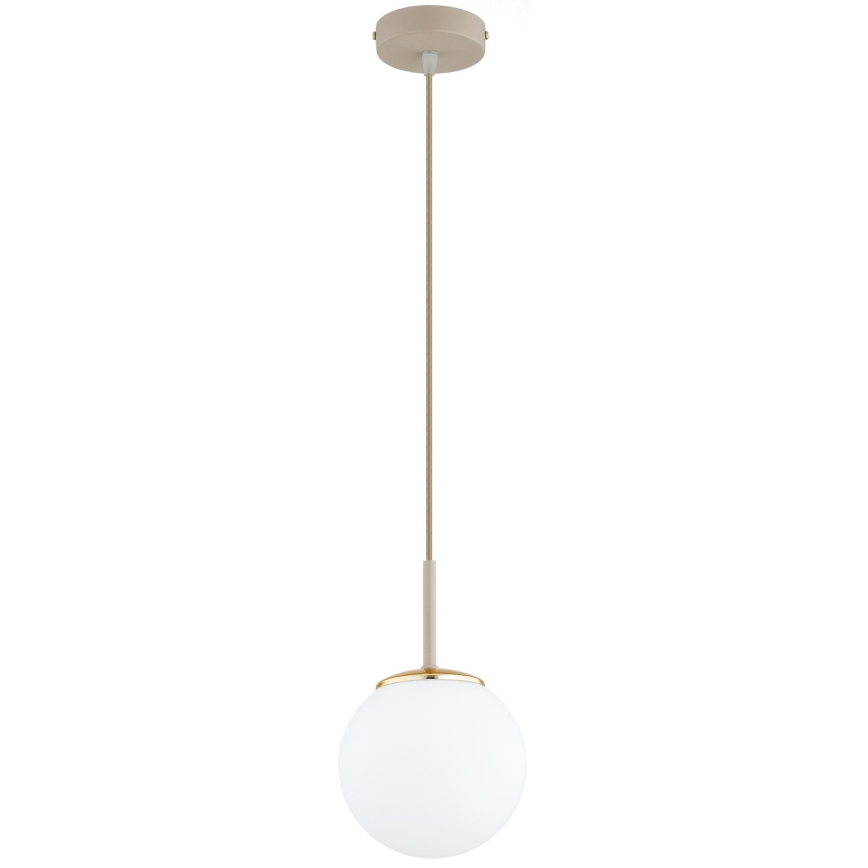 Brilagi - Lámpara colgante con cable MILO ECRU 1xE27/60W/230V beige/dorado