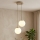 Brilagi - Lámpara colgante con cable MILO ECRU 2xE27/60W/230V beige/dorado