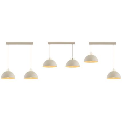 Brilagi - Lámpara colgante con cable MOON 2xE27/60W/230V beige/dorado