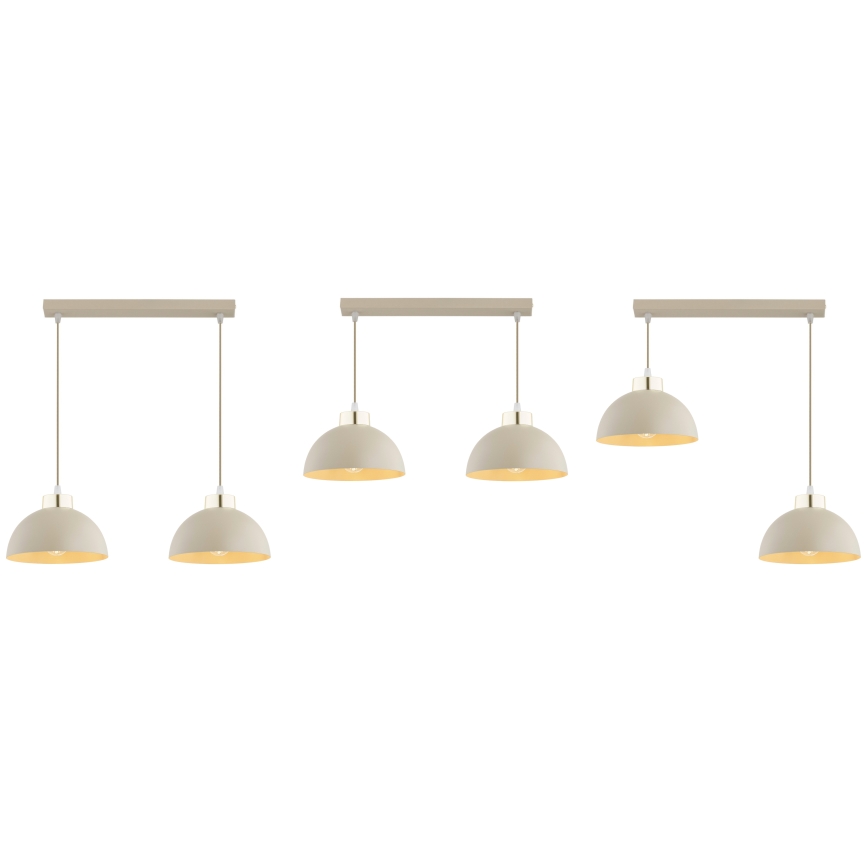 Brilagi - Lámpara colgante con cable MOON 2xE27/60W/230V beige/dorado