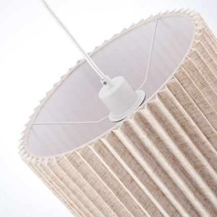 Brilagi - Lámpara colgante con cable NORDIC WAVE 1xE27/15W/230V Ø 32 cm lino/blanco