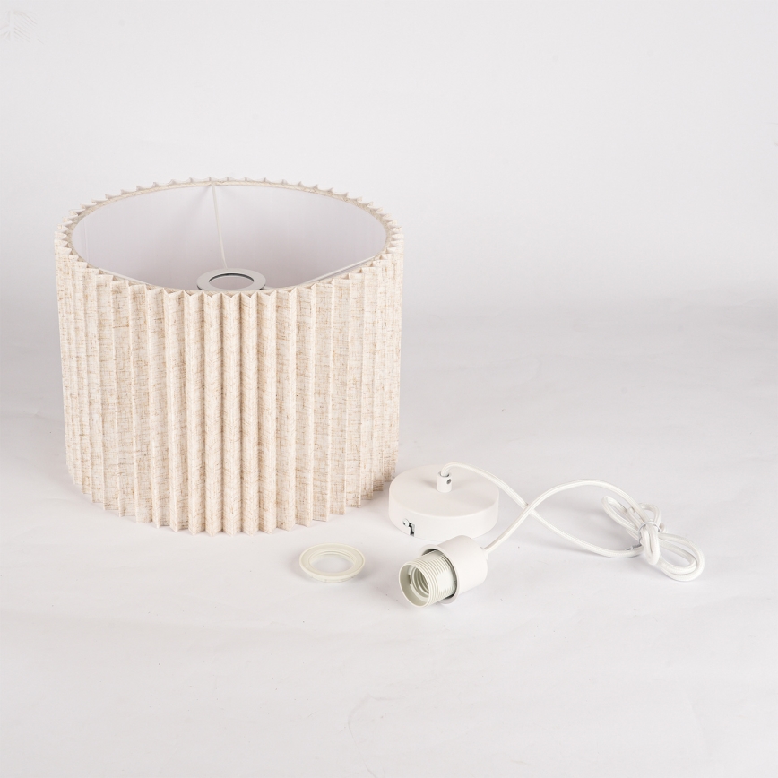 Brilagi - Lámpara colgante con cable NORDIC WAVE 1xE27/15W/230V Ø 32 cm lino/blanco